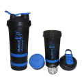 musclexp advancedstak protein shaker for professionals black blue with steel ball 1 s 